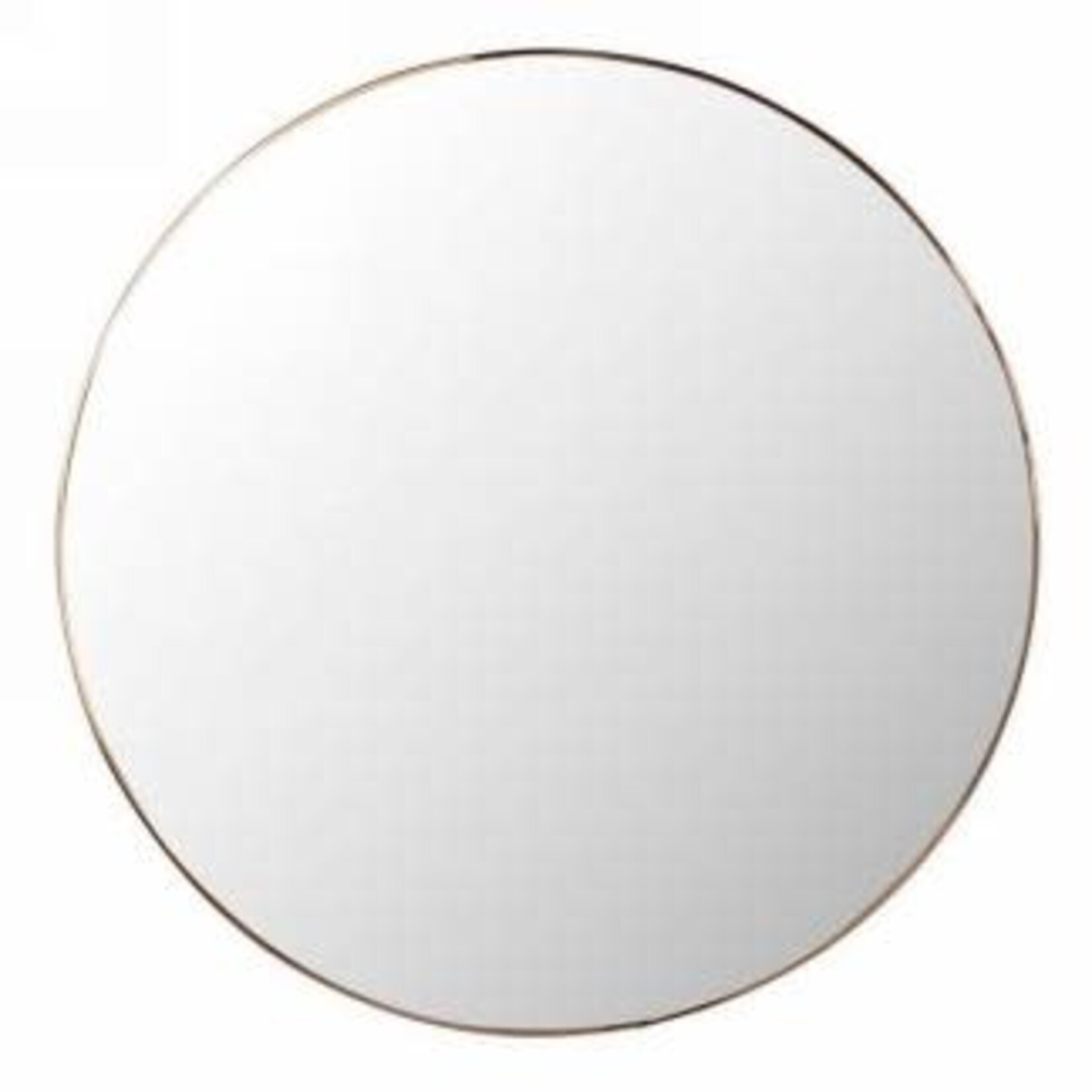 Round Copper Trim Mirror