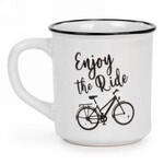White Speckled Mug - Enjoy the Ride