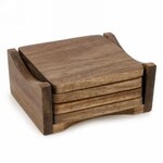 Square Wood Coasters - Set of 4