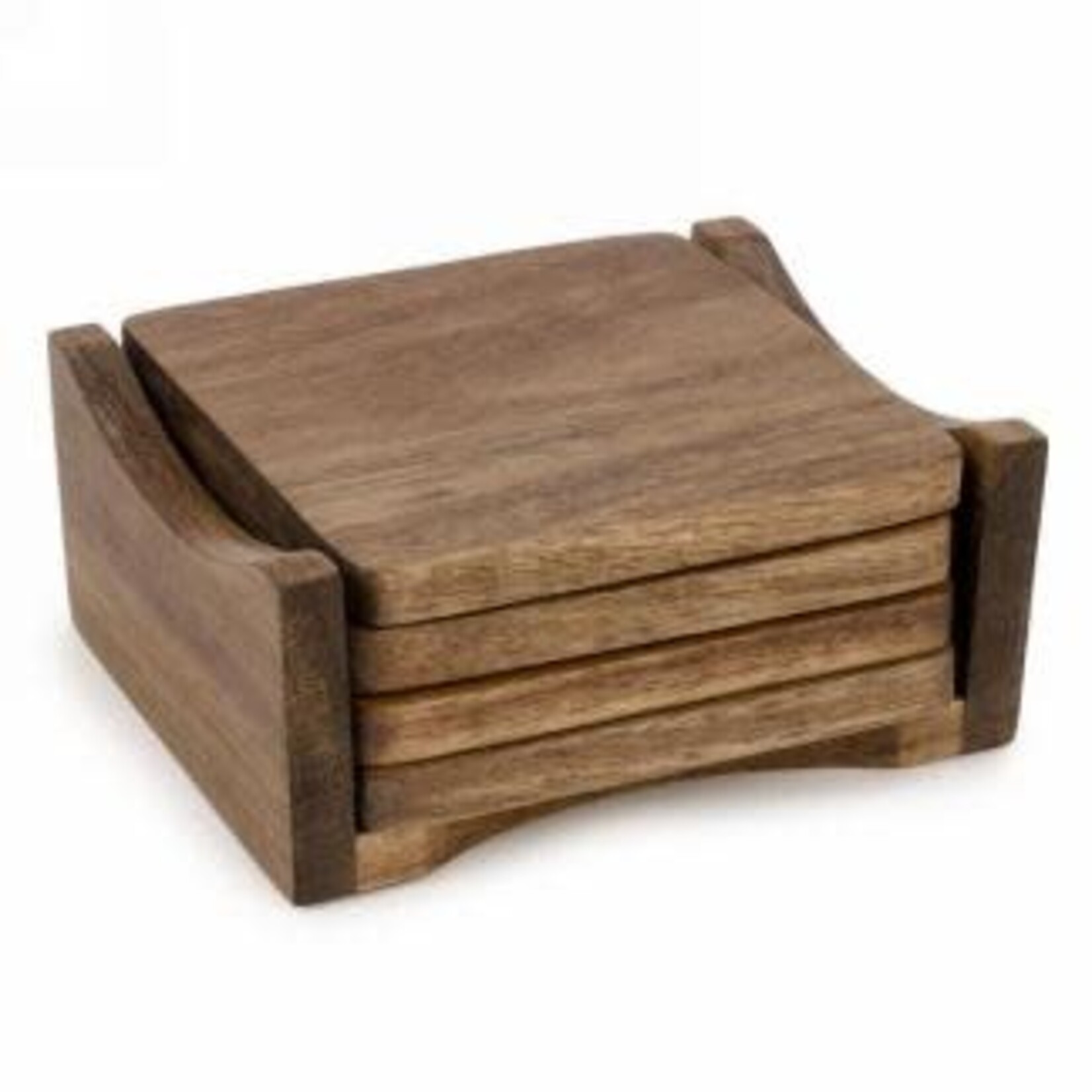 Square Wood Coasters - Set of 4
