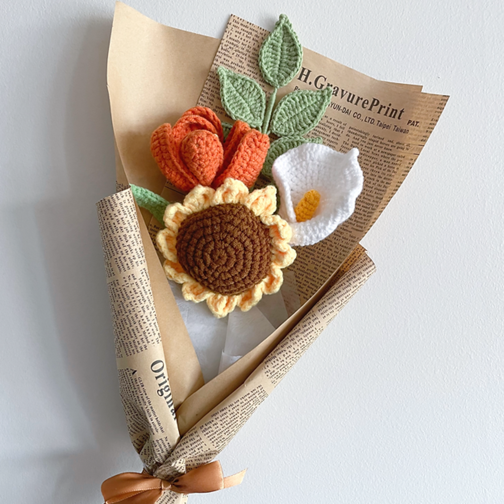 Summer Sun Crochet Flower Bouquet