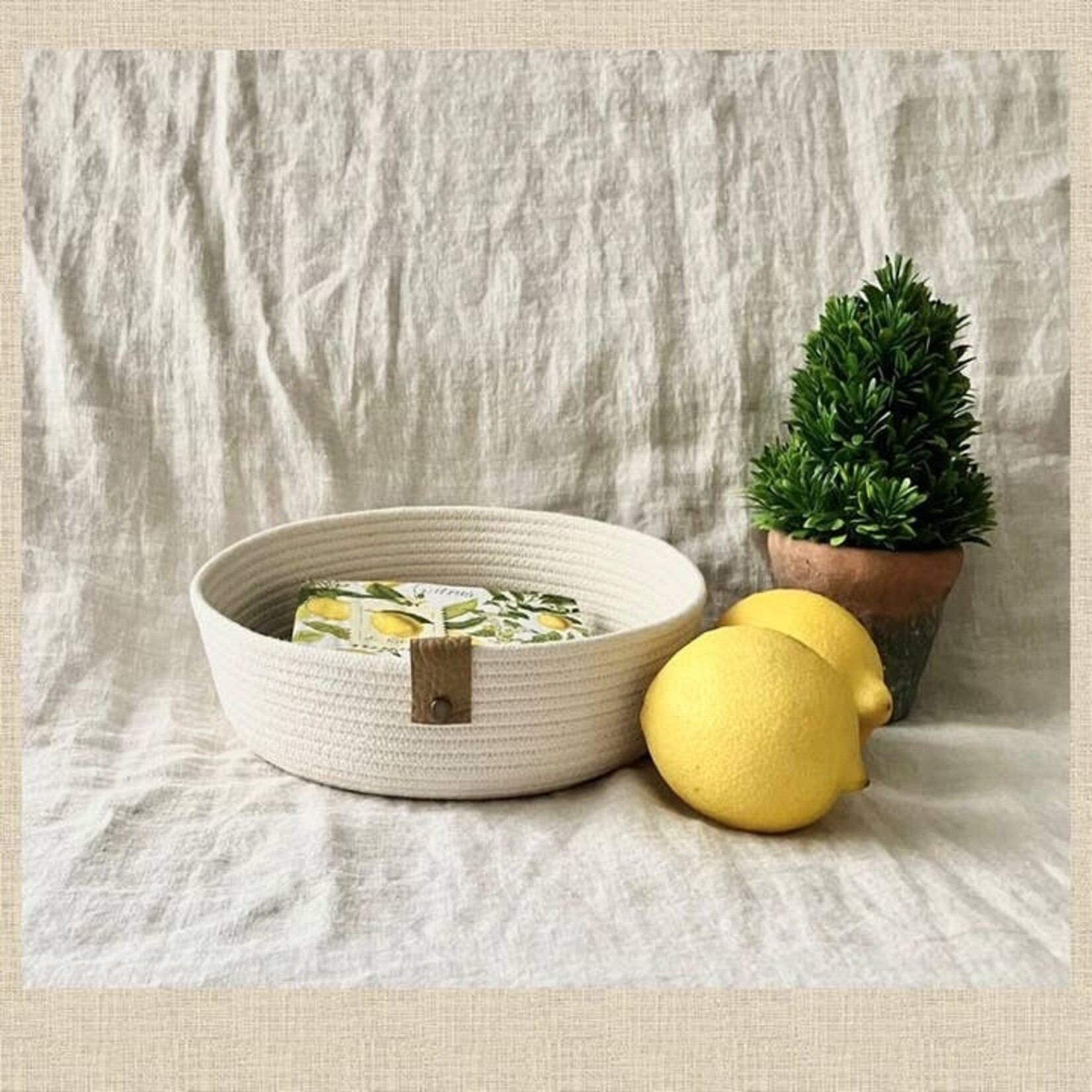 Warm White Rope Bowl Gift Set