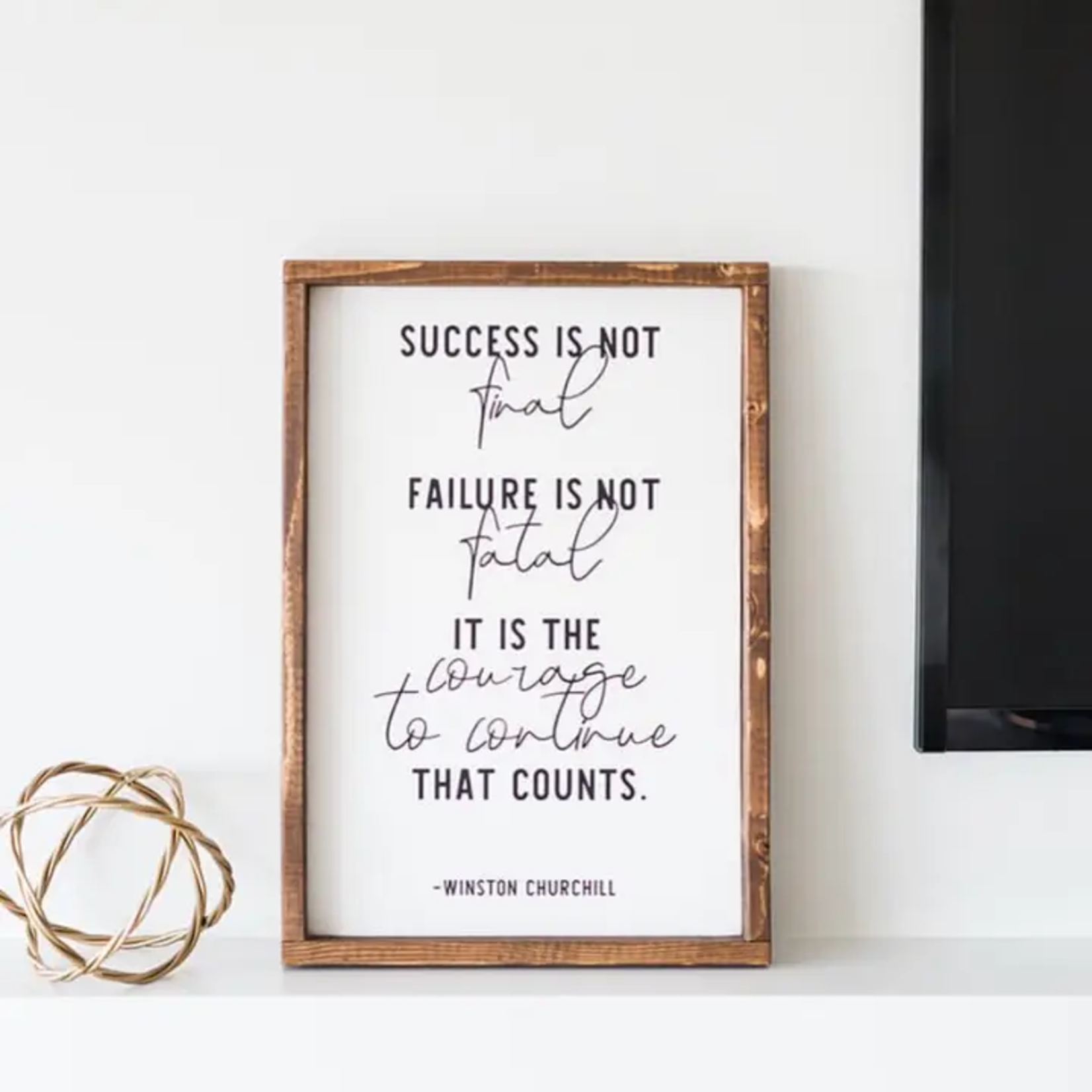 Success Is Not Final Wall Decor