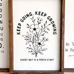 Keep Going Keep Growing Wall Decor