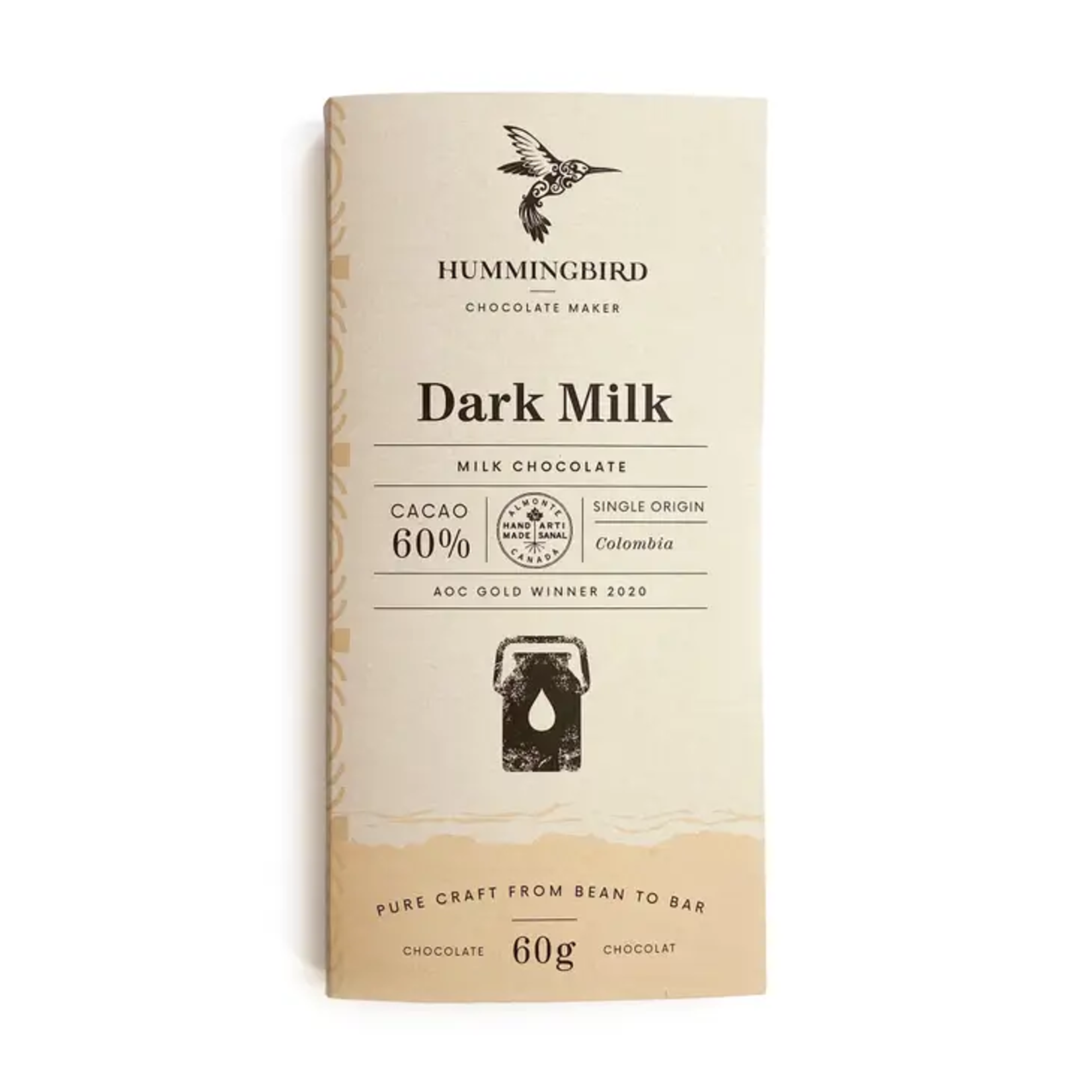 Dark Milk 60% Chocolate Bar - 60gr