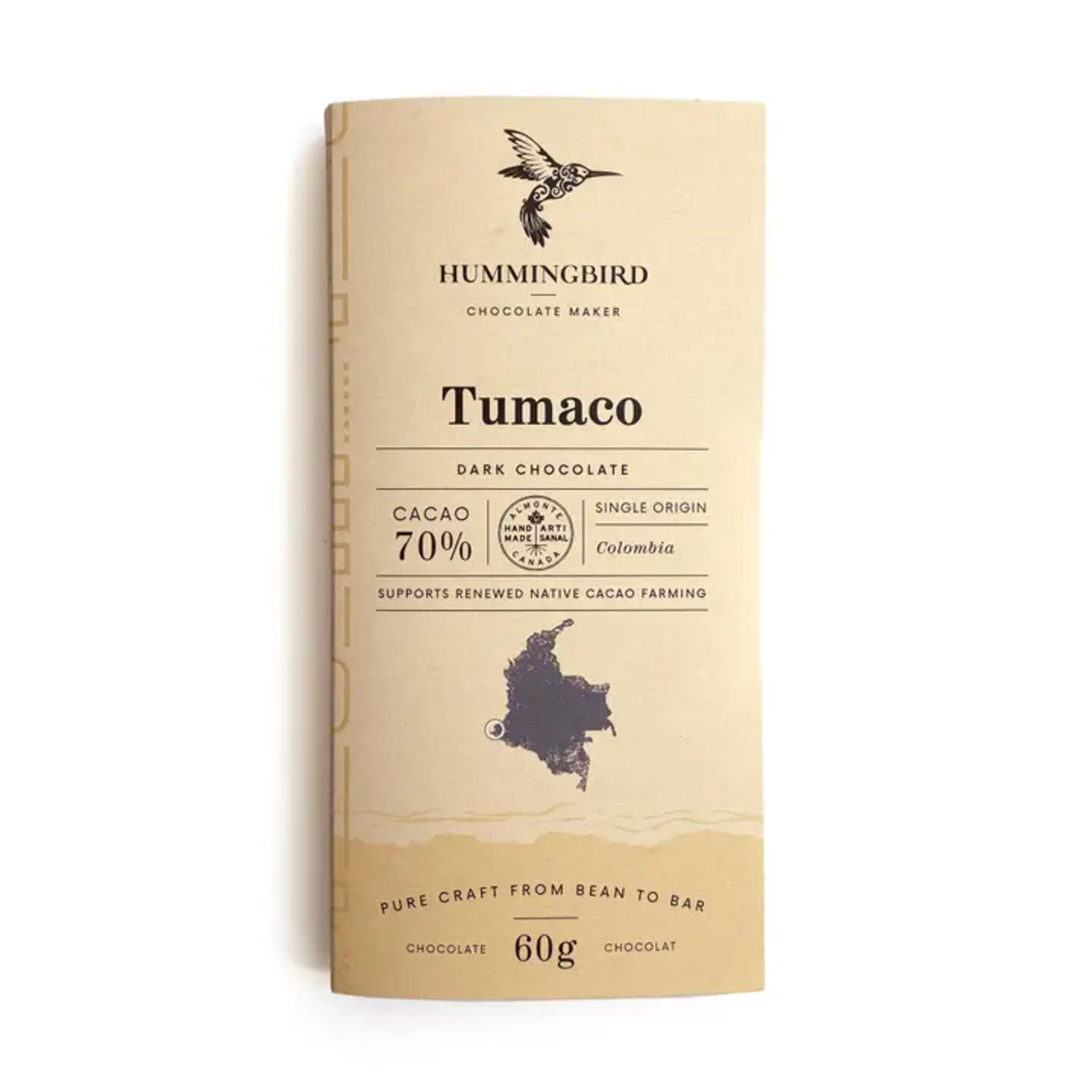Tumaco 70% Chocolate Bar - 60gr
