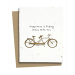 Happiness Is Riding Bikes With You - Plantable Wildflower Card