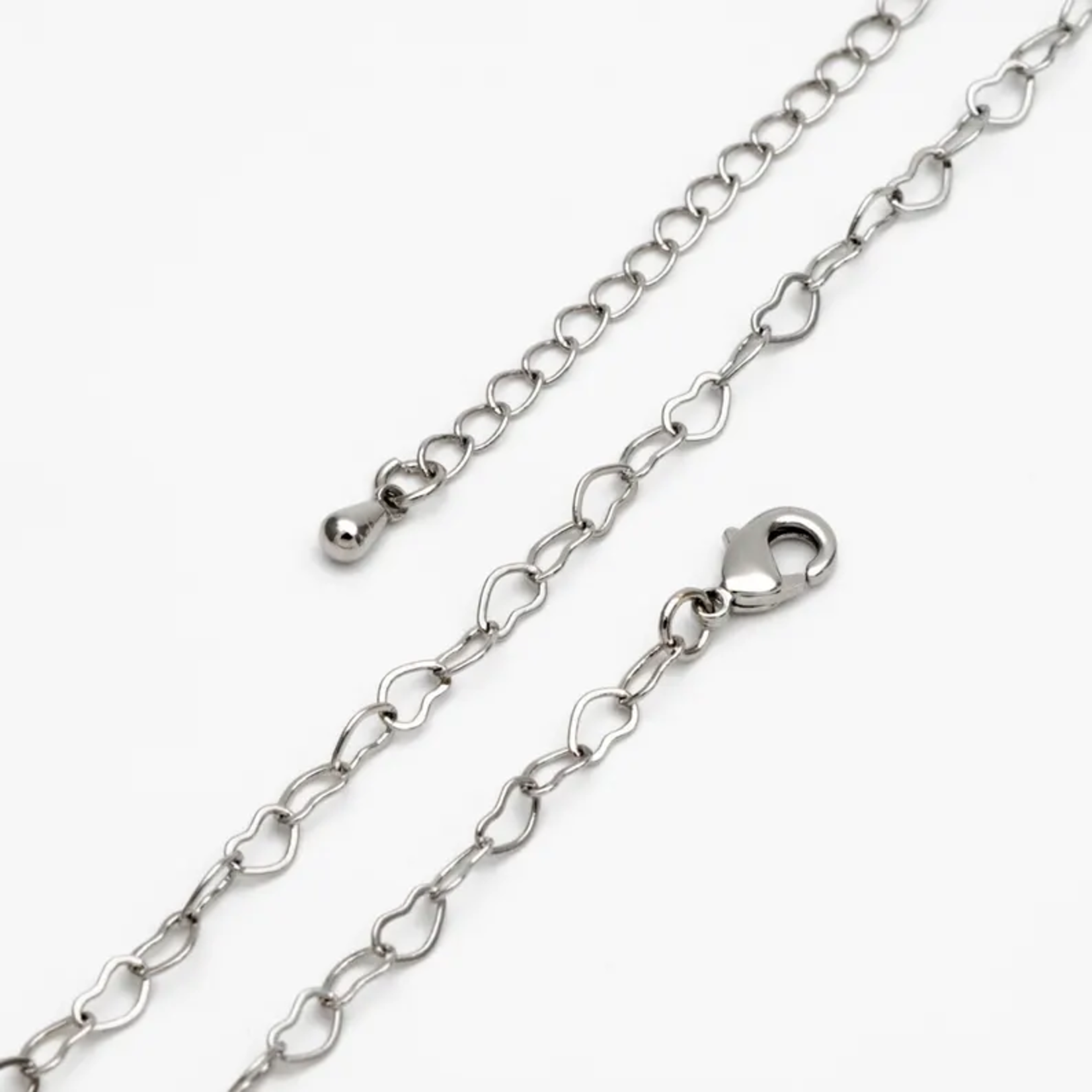 Silver Heart Link Bracelet