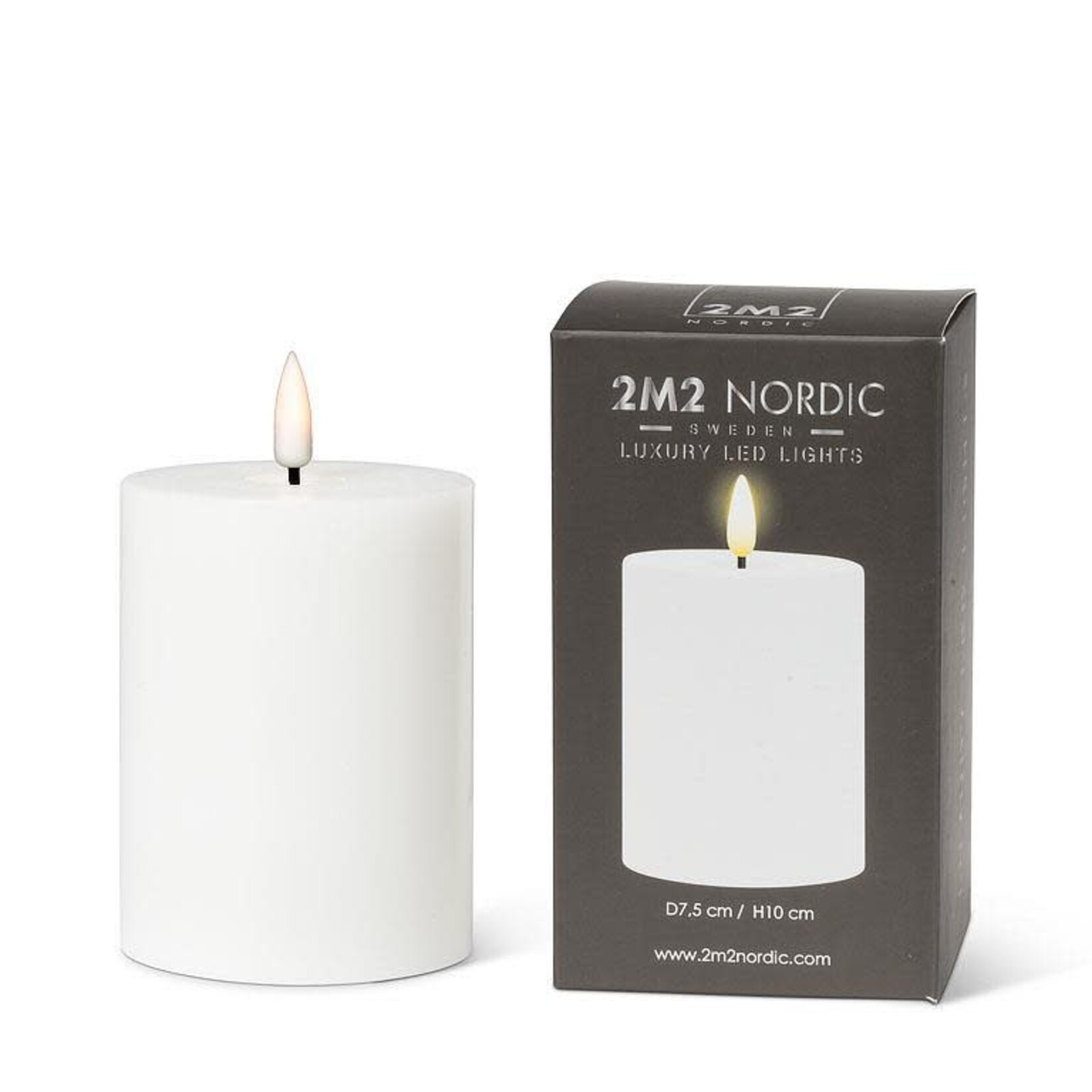 White LED Pillar Candle - 3x4