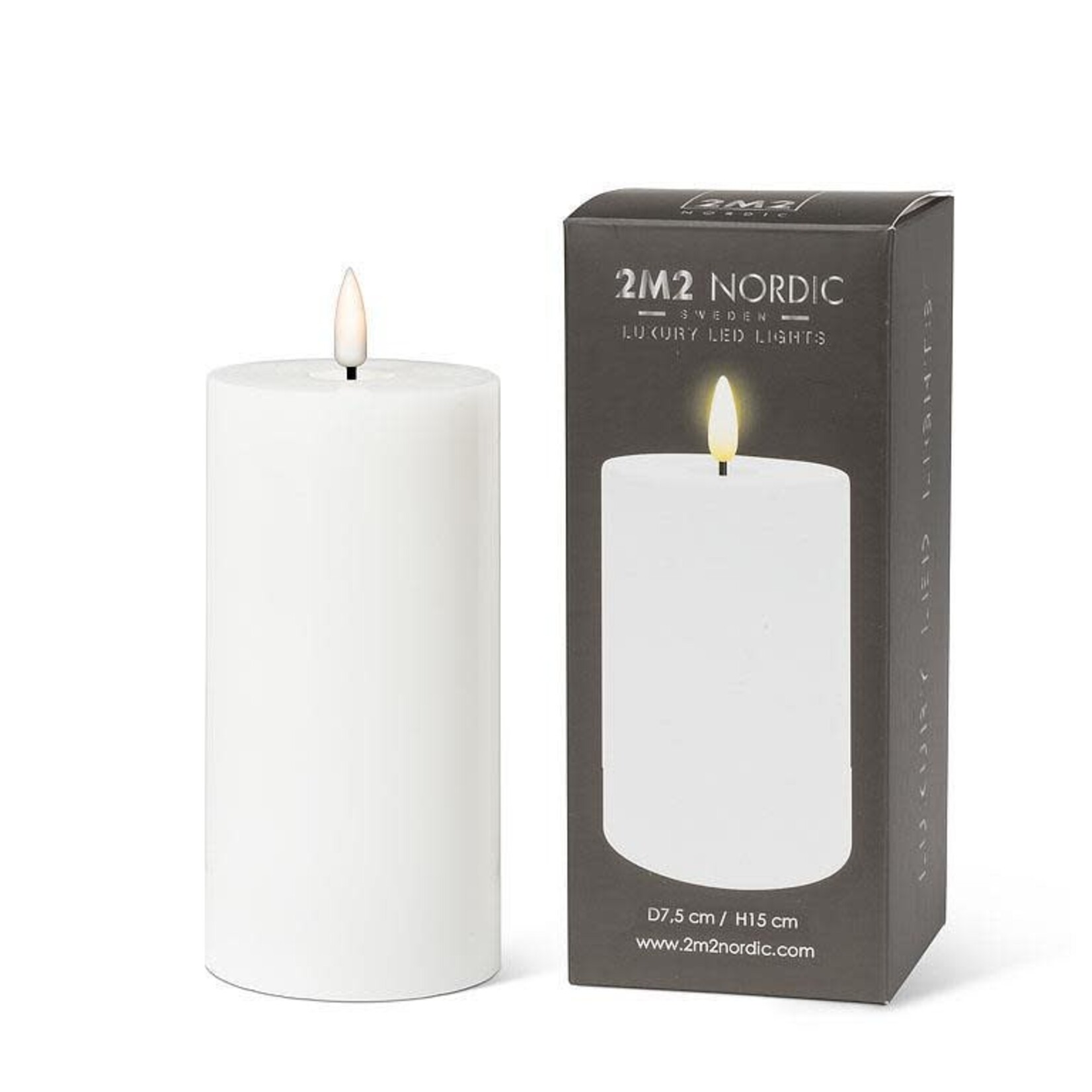 White LED Pillar Candle - 3x6