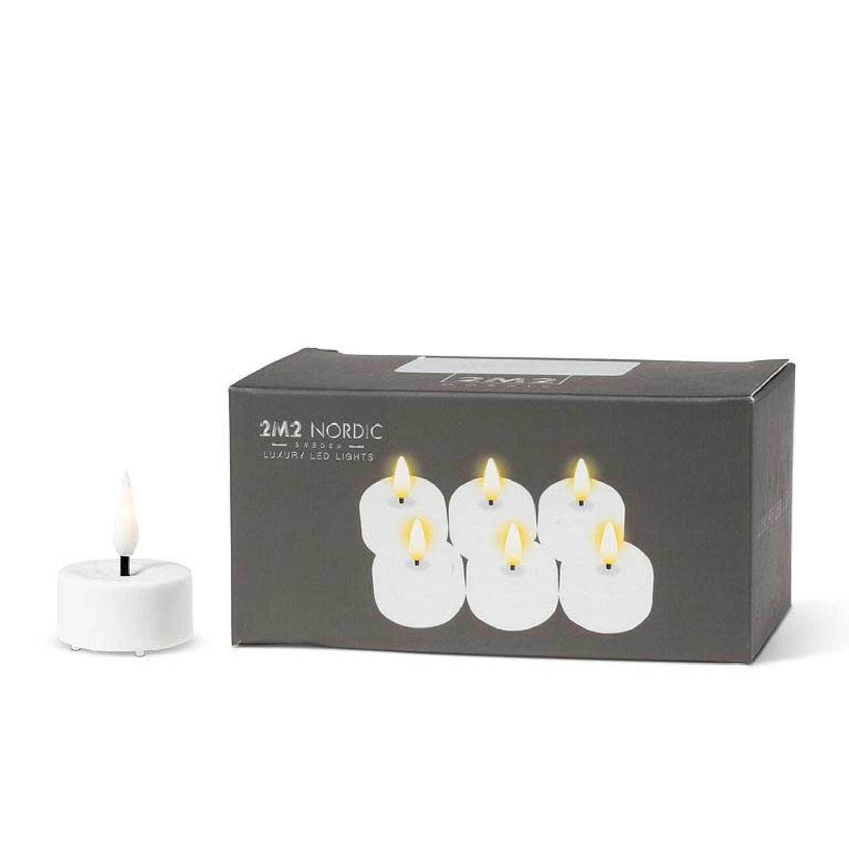 White LED Tealight Candles - Set of 6