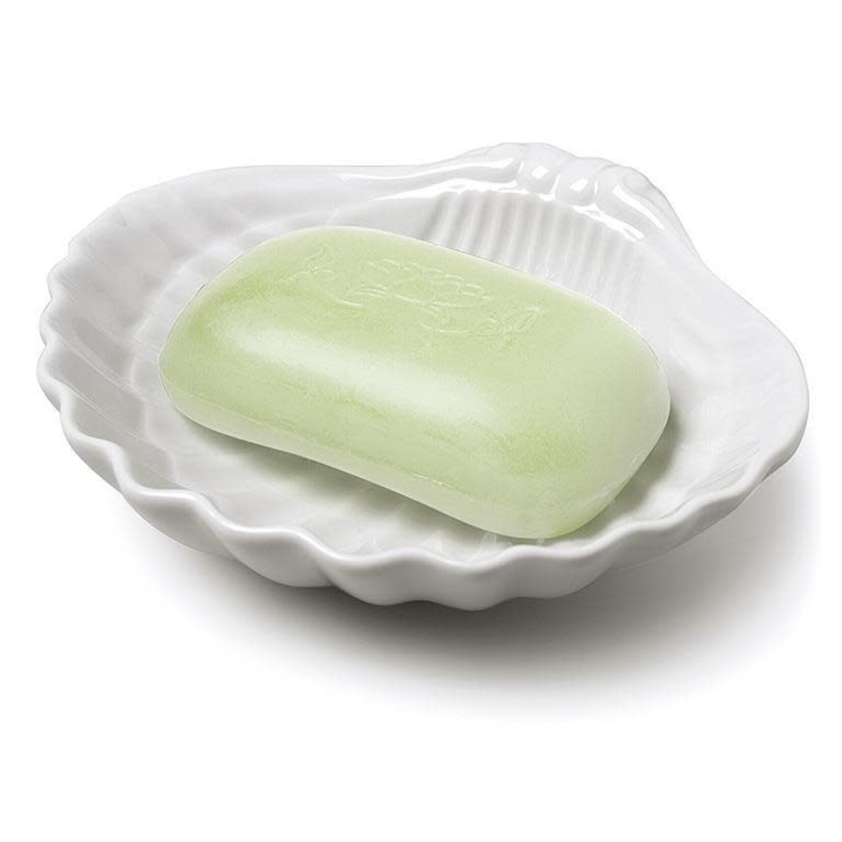 White Ceramic Shell Soap Dish