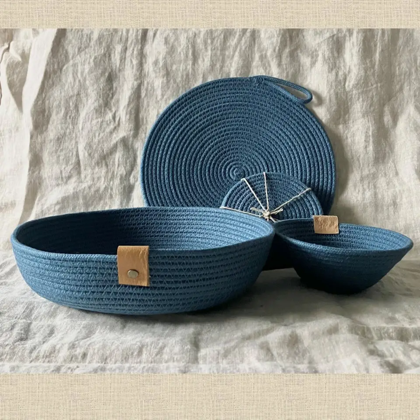 Denim Blue Rope Bowl Gift Set
