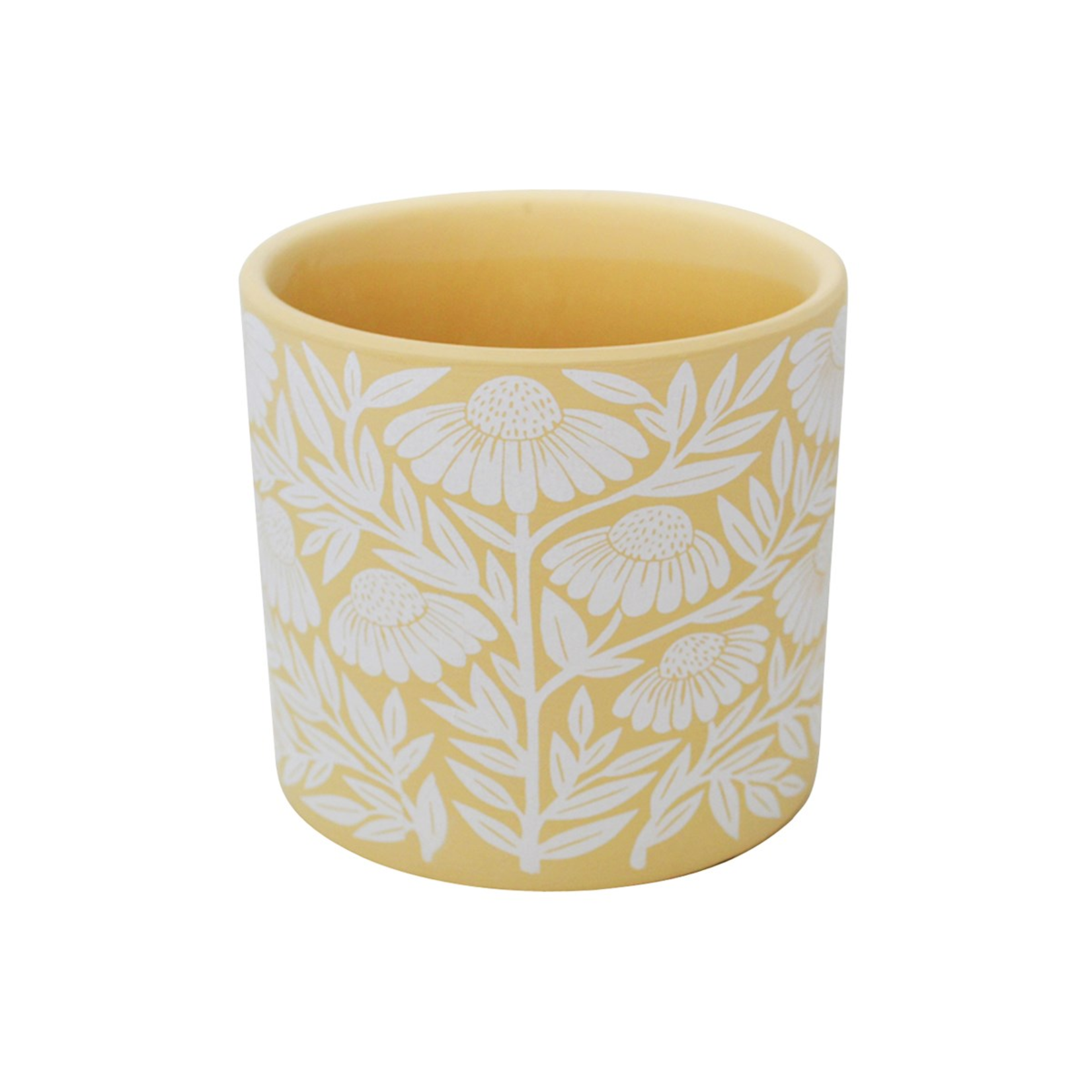 Pale Yellow & White Daisy Planter