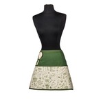 Small Green & Natural Cotton Canvas Garden Apron