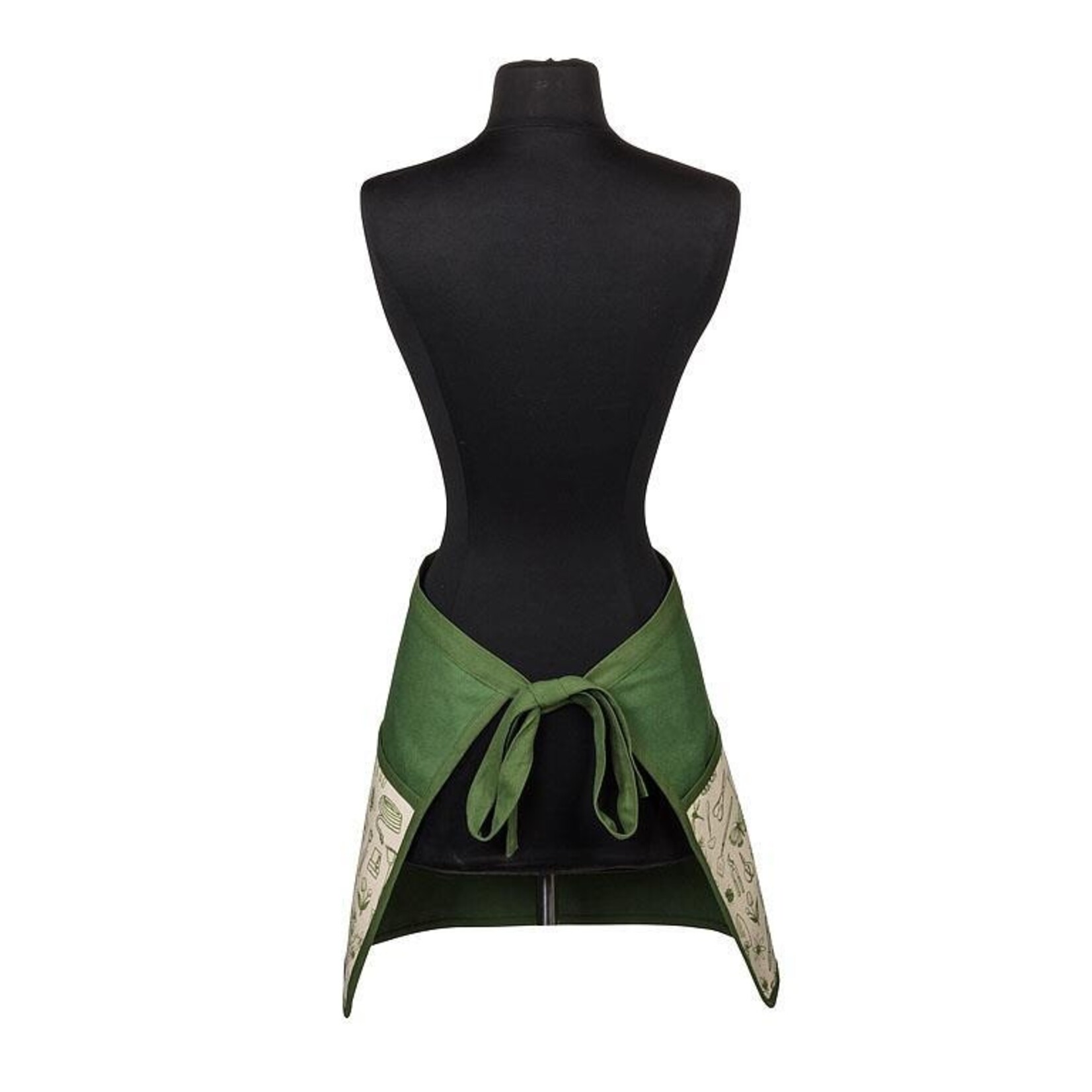 Small Green & Natural Cotton Canvas Garden Apron