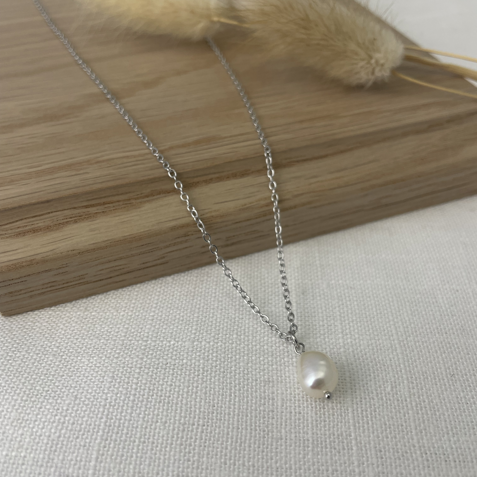 Silver Freshwater Pearl Necklace