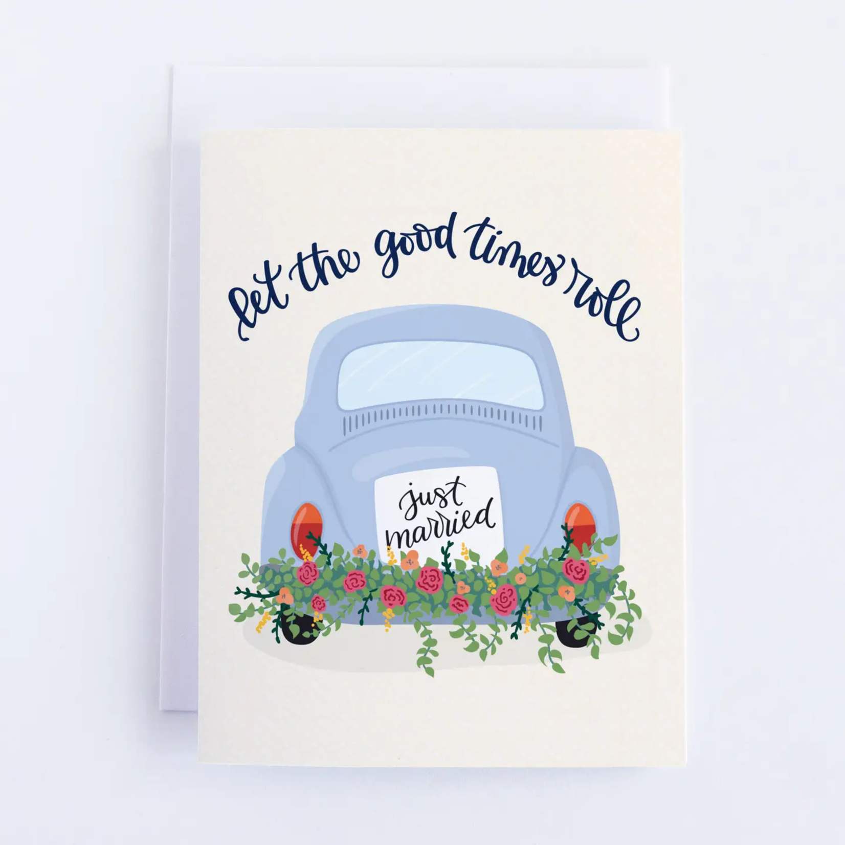 Let The Good Times Roll Wedding Card
