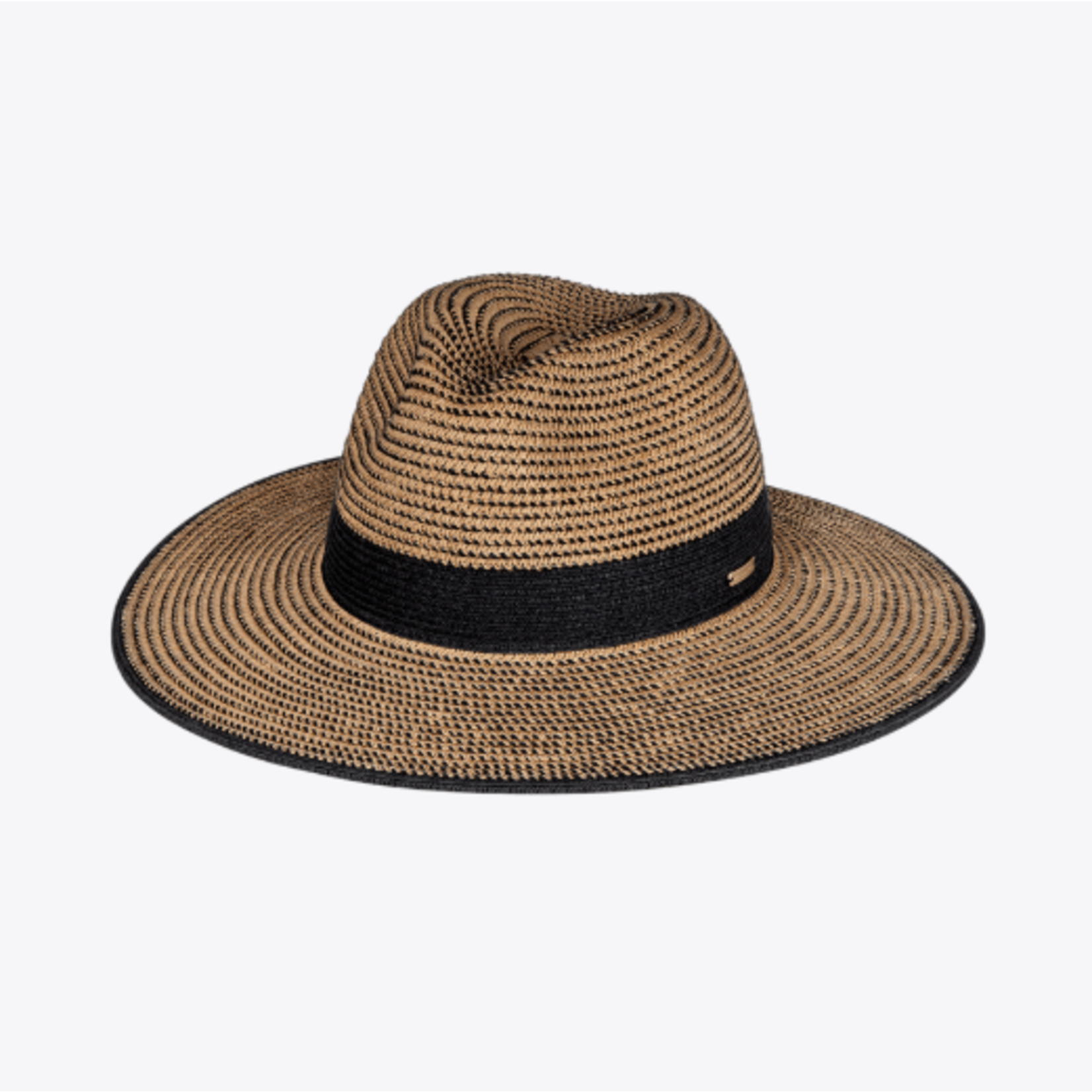 Black Contrast Wide Brim Hat - Morgan