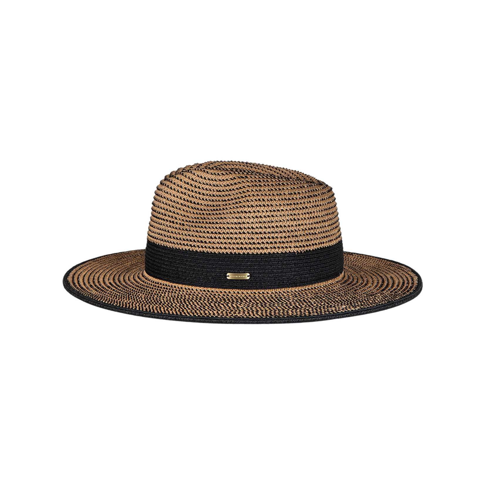 Black Contrast Wide Brim Hat - Morgan