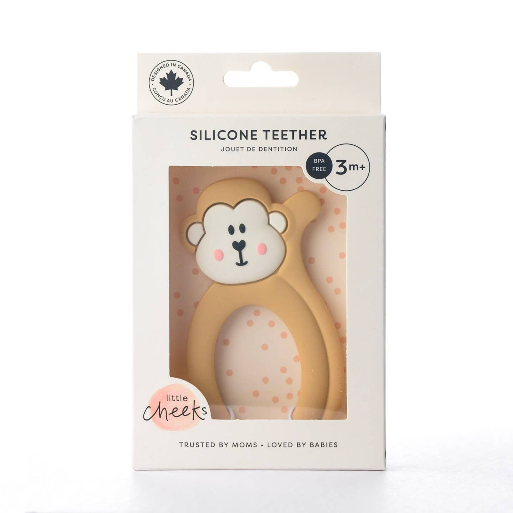 Blonde Silicone Monkey Teether