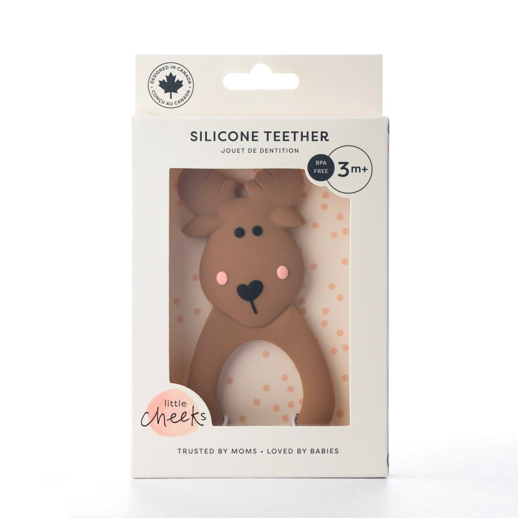 Brown Silicone Moose Teether
