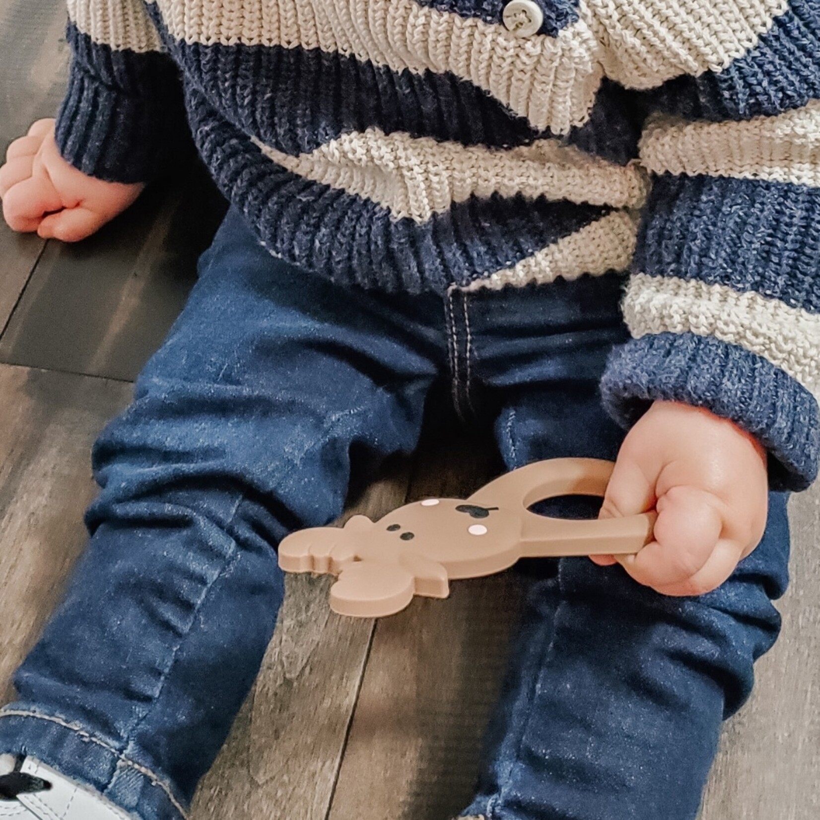Brown Silicone Moose Teether