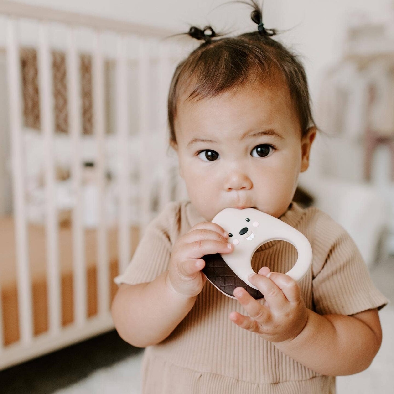 Latte Beaver Silicone Teether