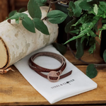Brown Leather Wrap Bracelet