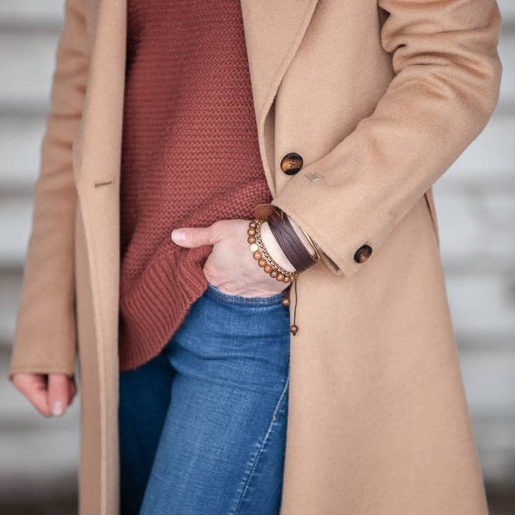 Brown Leather Cuff Bracelet