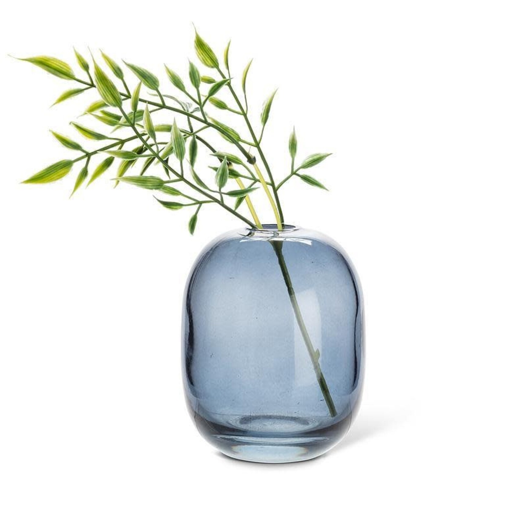 Dark Blue Barrel Glass Bud Vase