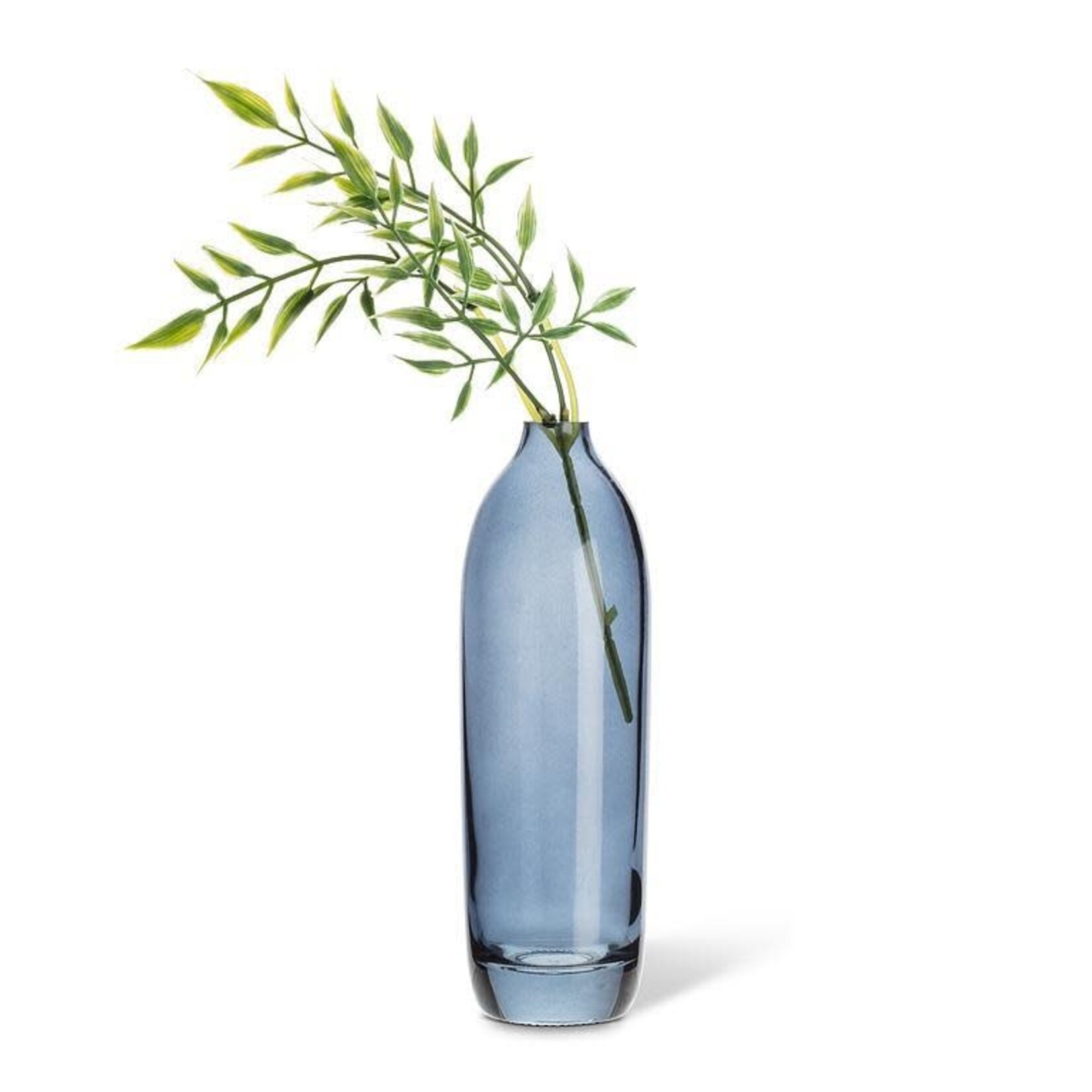 Dark Blue Tall Glass Bud Vase