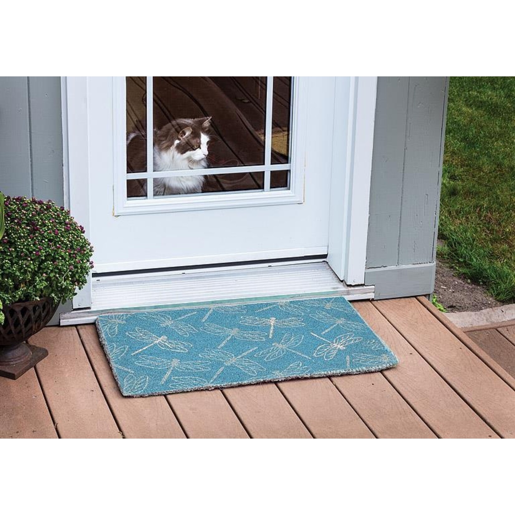 Turquoise Dragonfly Doormat