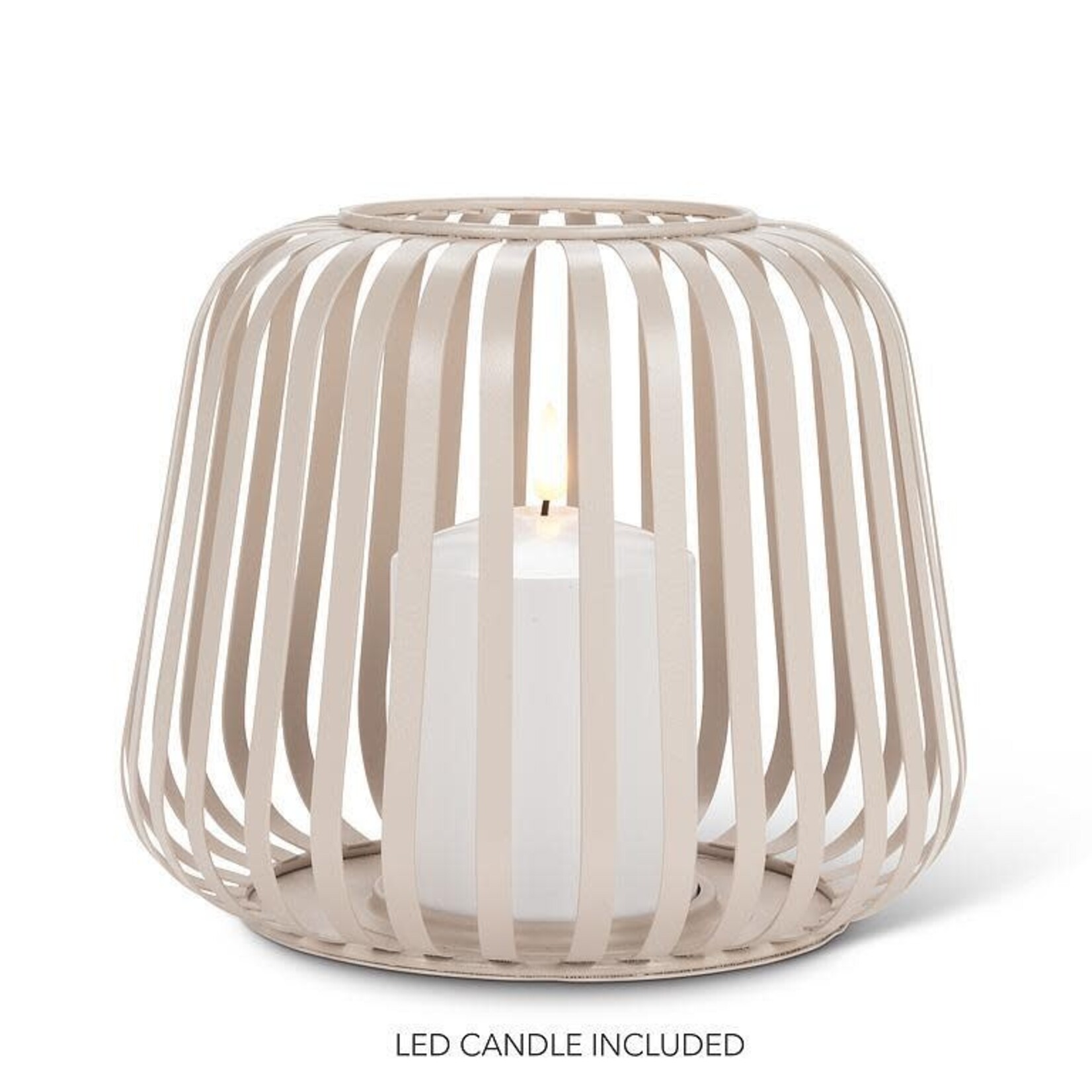 Sand Cage Lantern w LED Candle