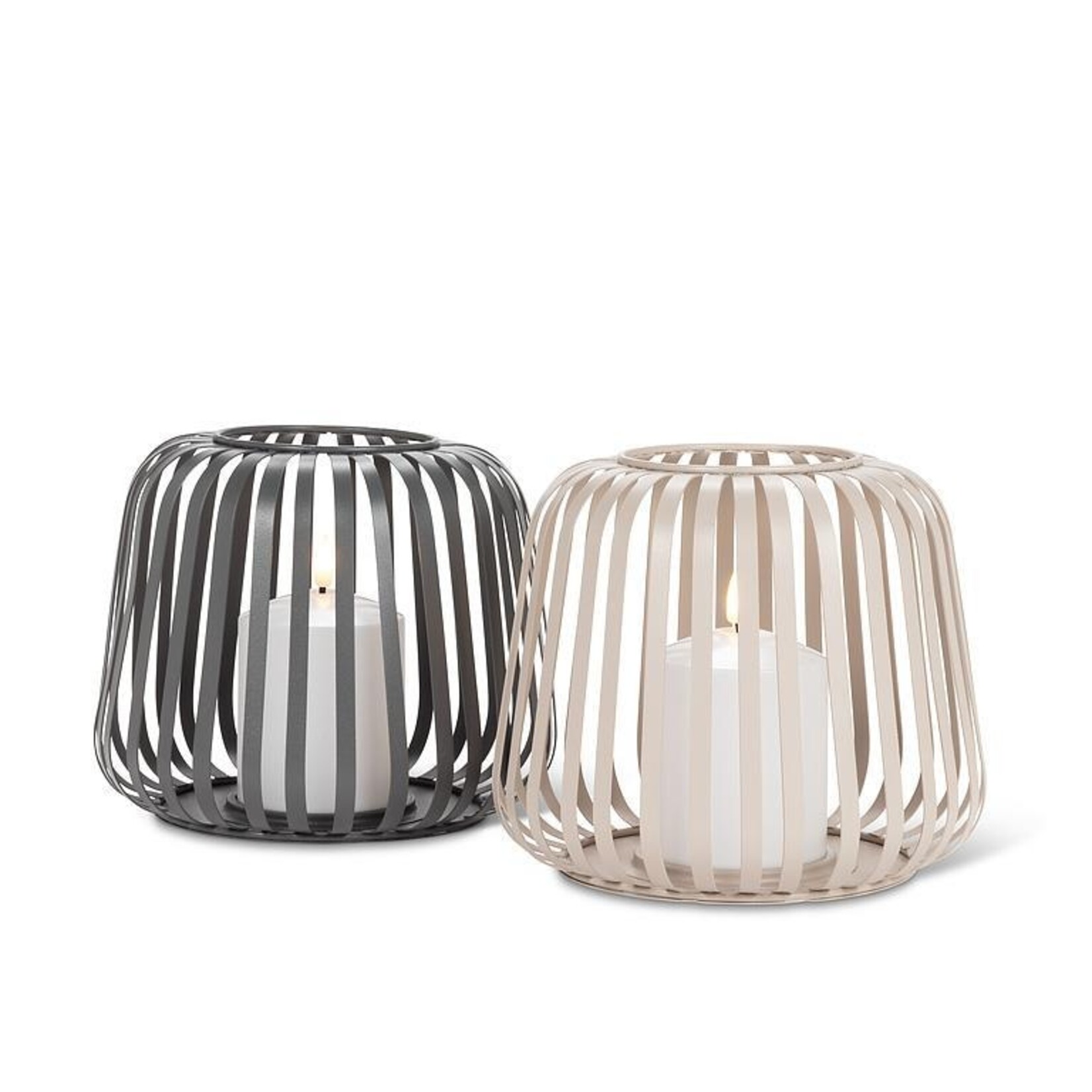 Sand Cage Lantern w LED Candle