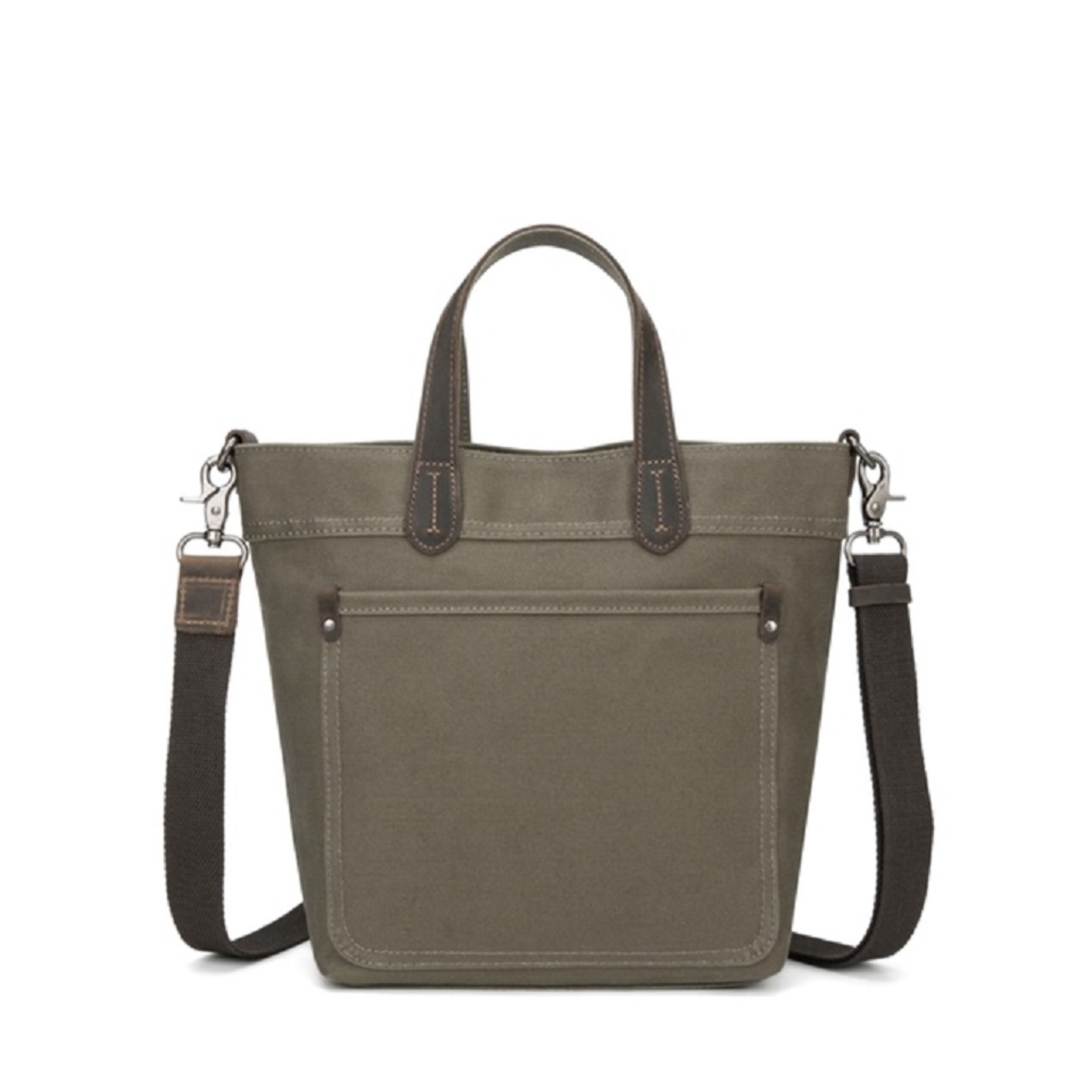Small Waxed Canvas Tote - Green