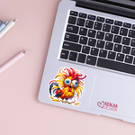 Crazy Rooster Sticker