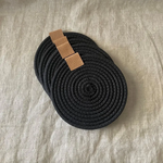 Black Rope Coasters - Set of 4