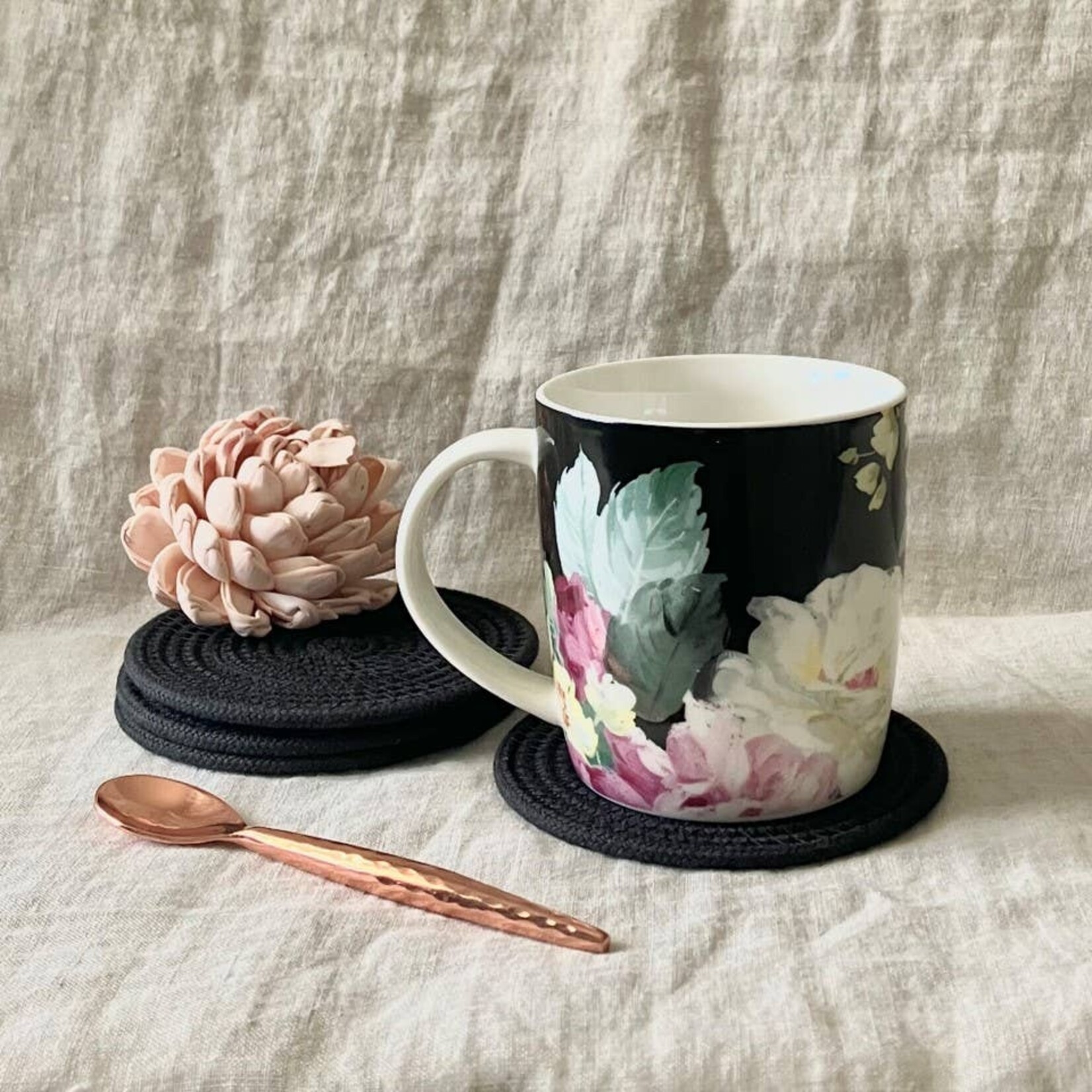 Black Rope Coasters - Set of 4