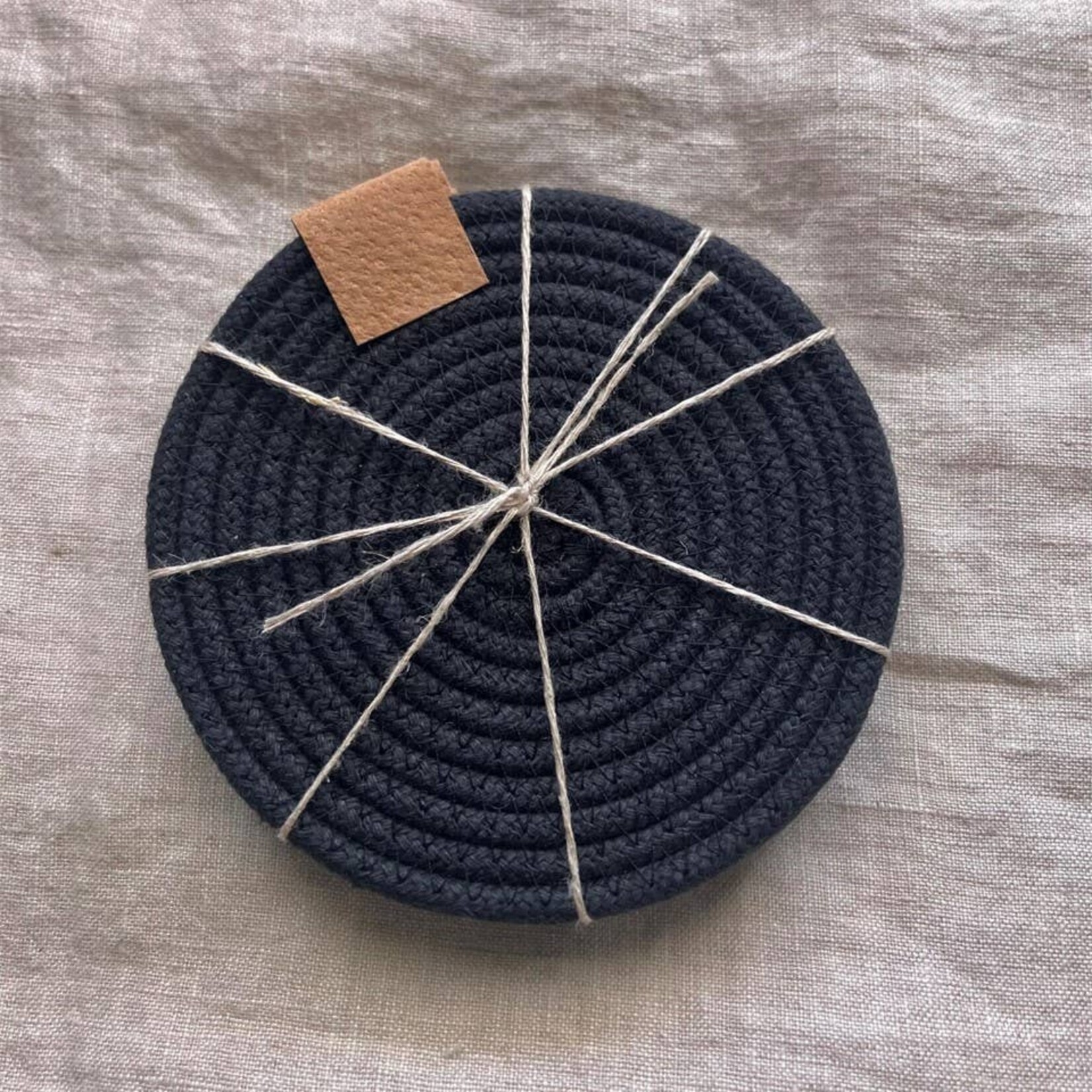 Black Rope Coasters - Set of 4