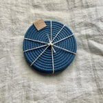 Denim Blue Rope Coasters - Set of 4