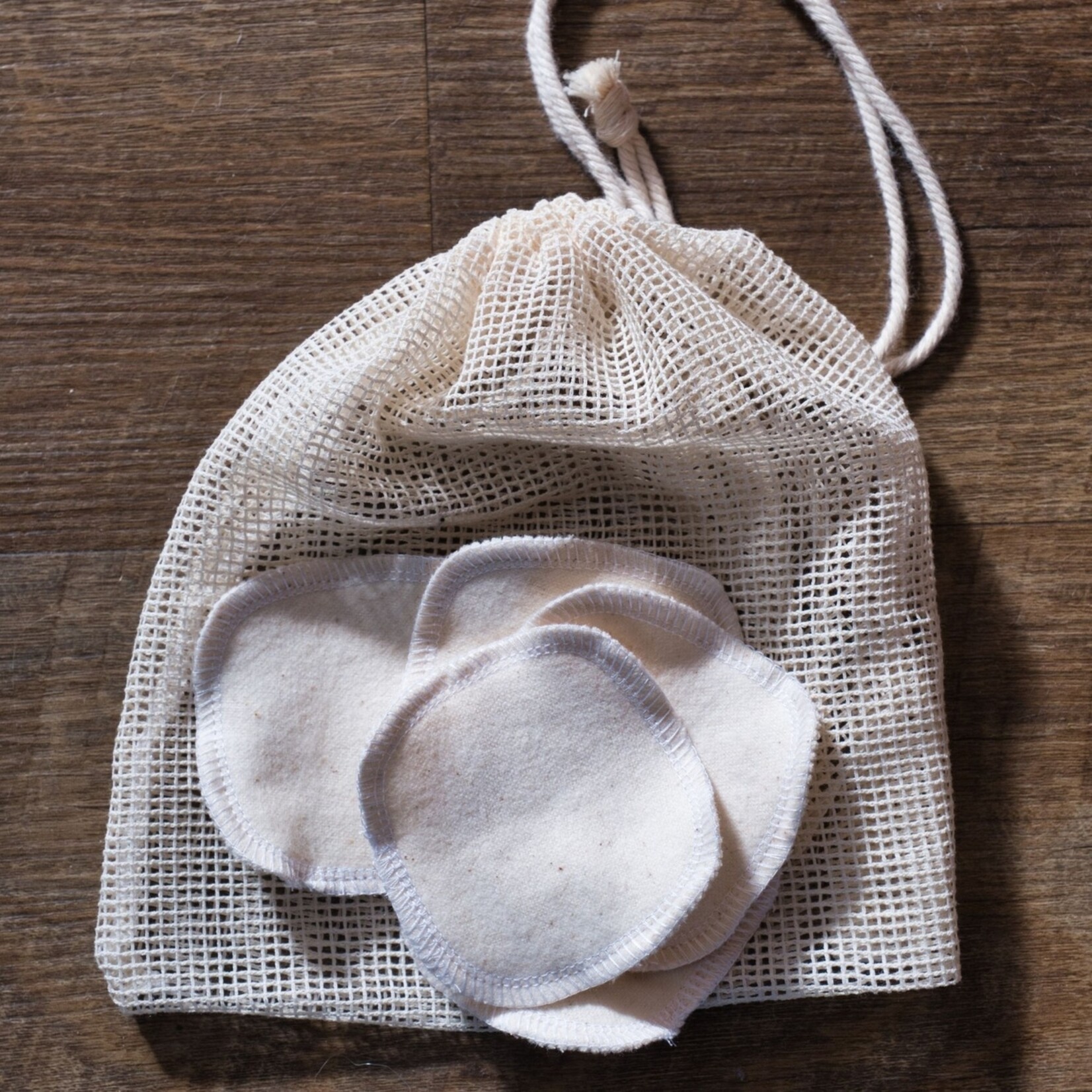 Reusable Facial Rounds Ivory w Laundry Bag