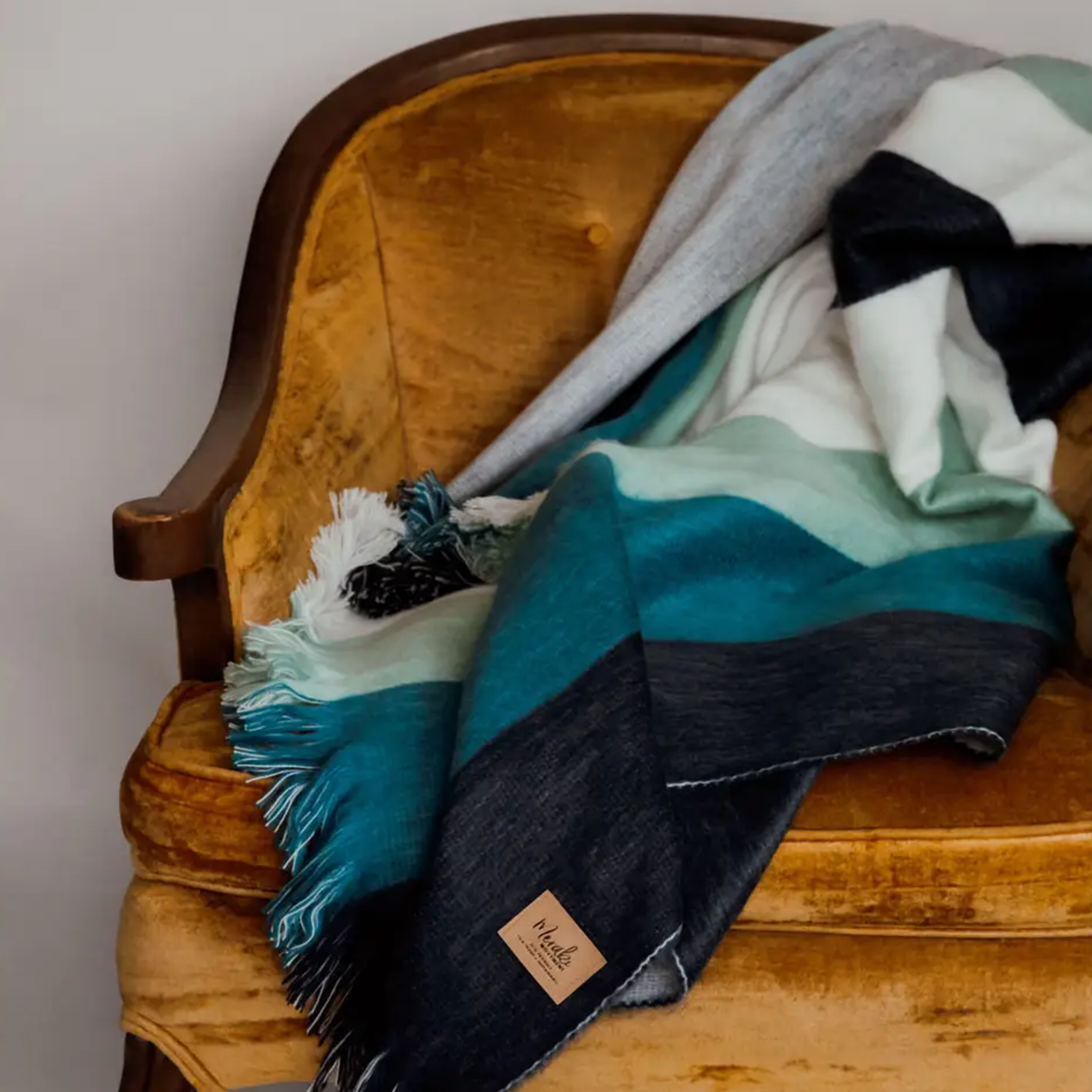 Pistachio Wool Throw Blanket