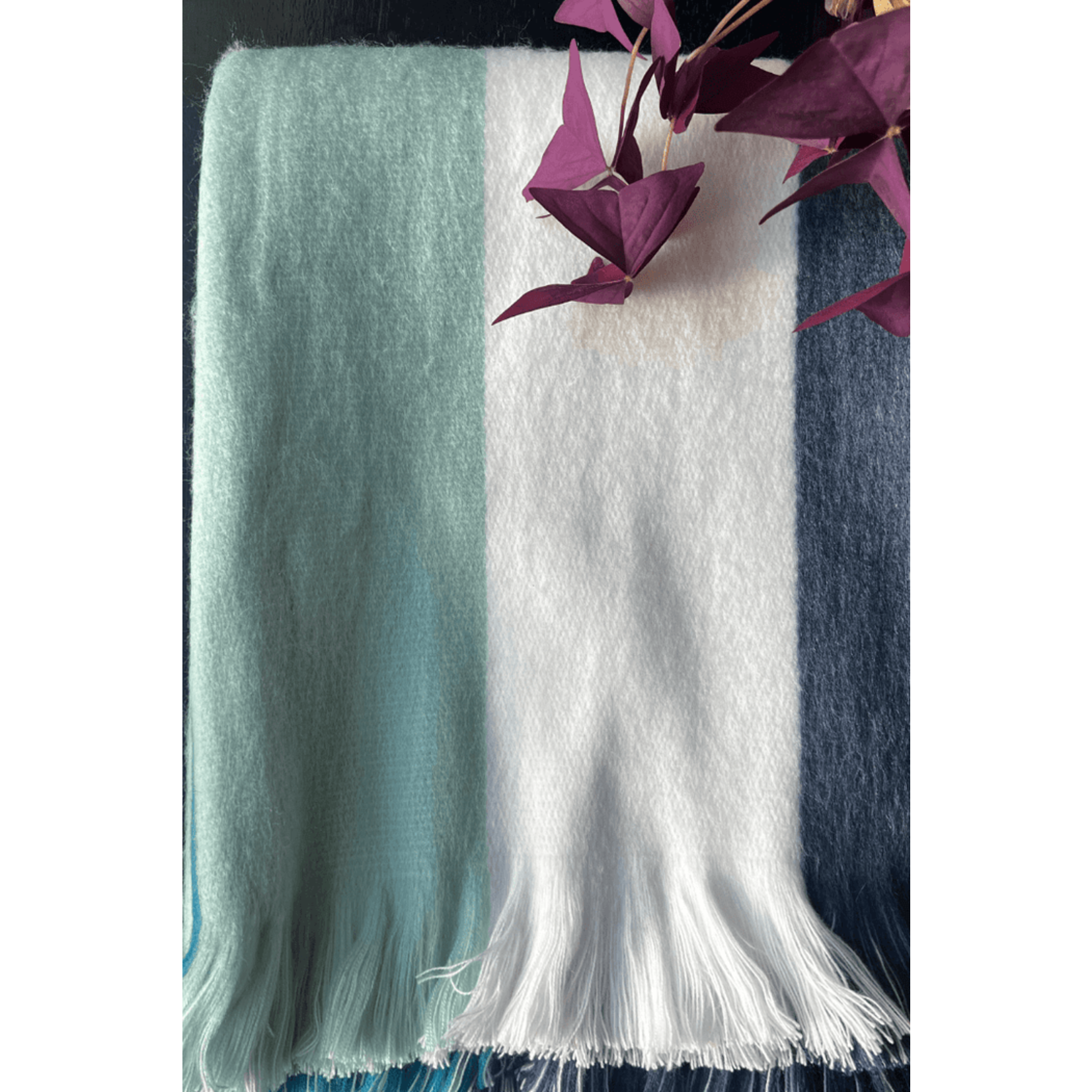 Pistachio Wool Throw Blanket