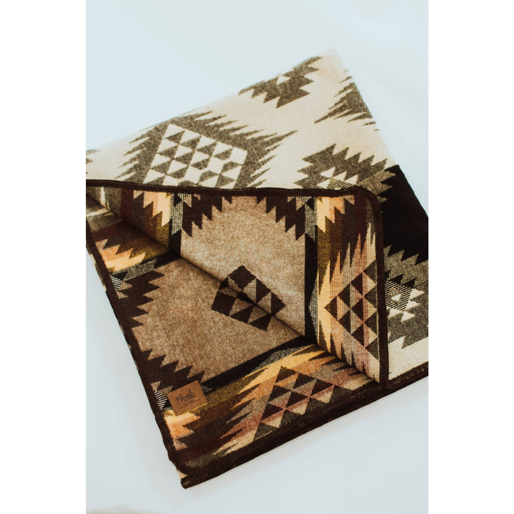 Prairie Sunset Wool Throw Blanket