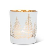 Gold & White Tree Tealight Holder