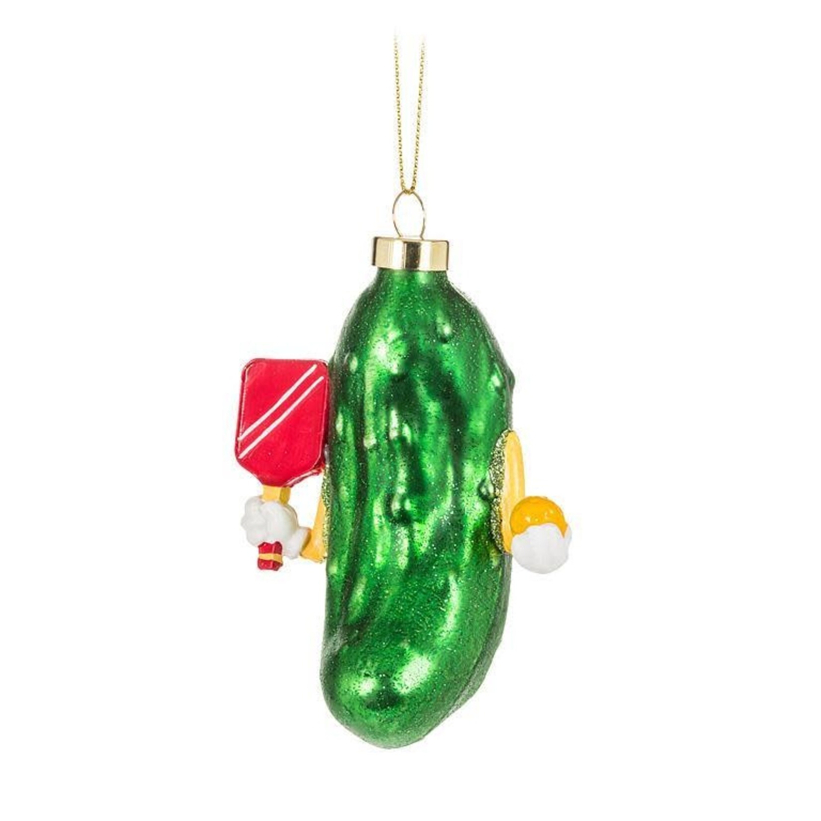 Glass Pickleball Ornament