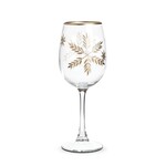 Gold Snowflake Wine Glass