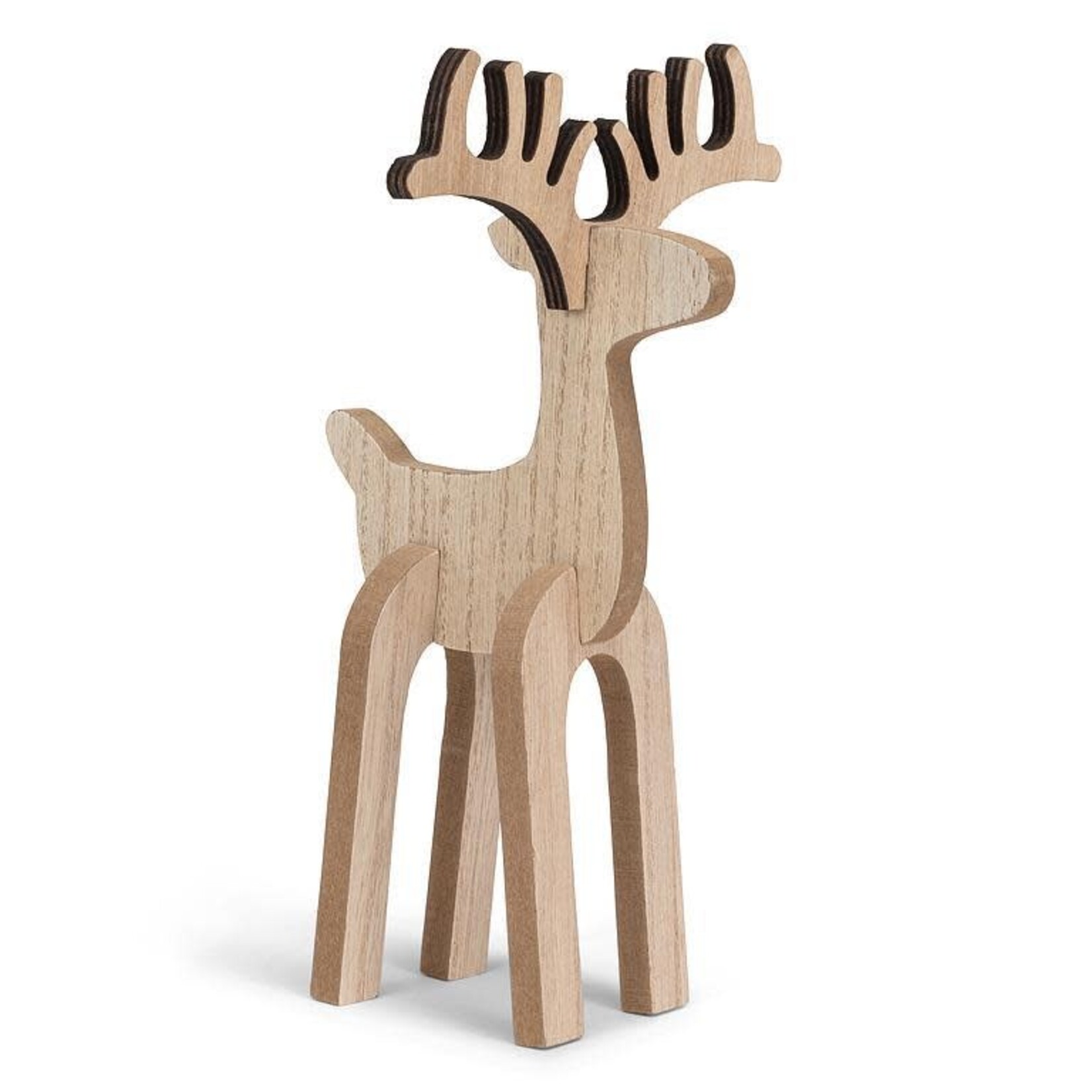 Natural Wooden Reindeer - 6.5"H