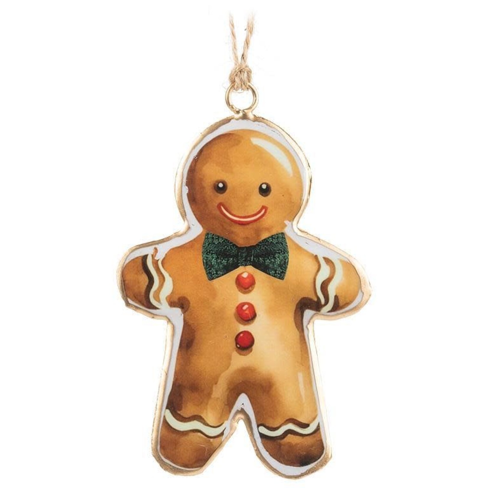 Retro Metal Gingerbread Man Ornament